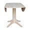 International Concepts Round 42 in Rd Dual Drop Leaf Pedestal Table, 30.3 inH, Unfinished, Ready to Finish, 42 in W, 42 in L K-42DPT-27B - alternate 6